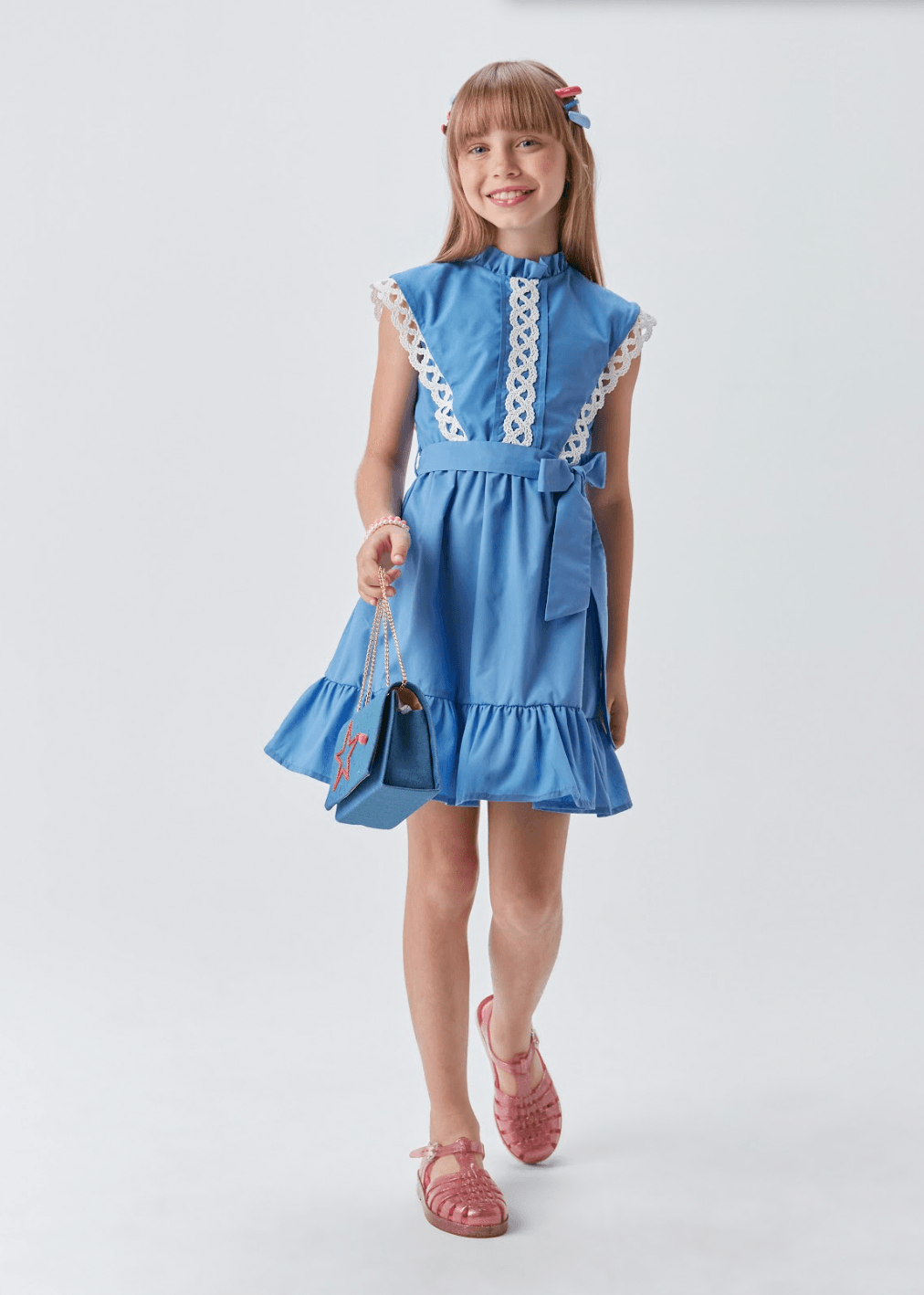 Vestido com Aplicação de Renda 1+1 - Gracia