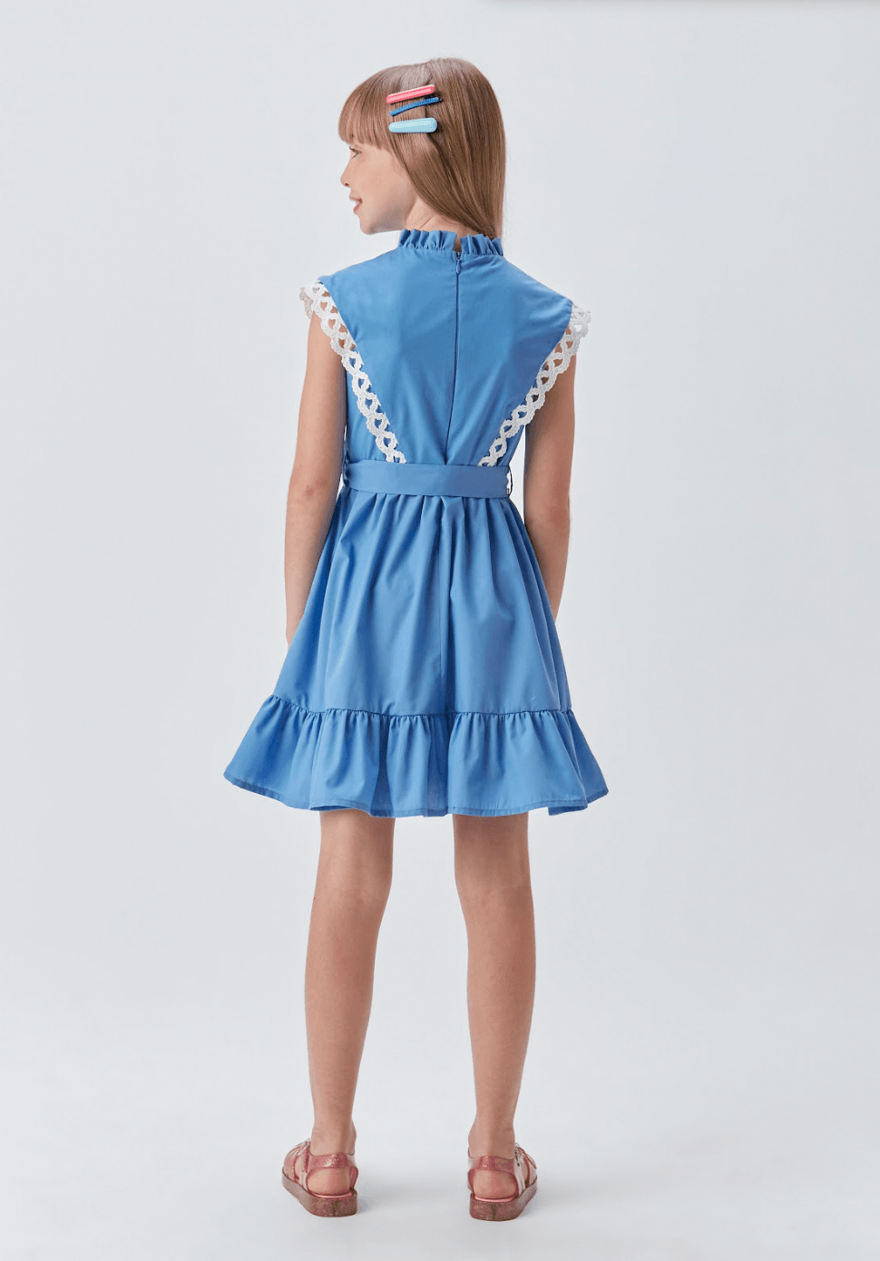 Vestido com Aplicação de Renda 1+1 - Gracia