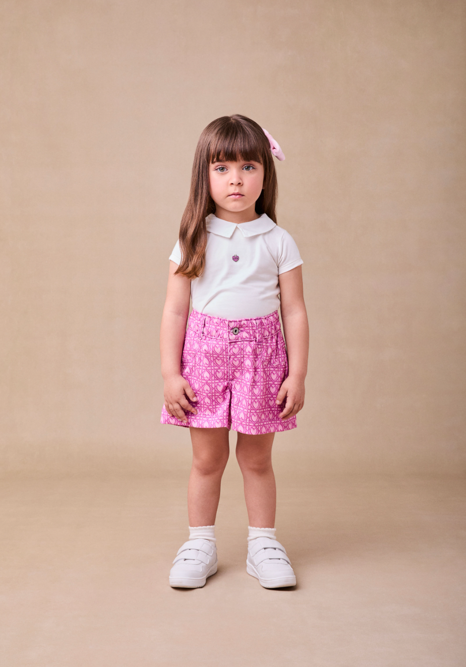 Conjunto Infantil Blusa e Bermuda Corações Trancados - Animê