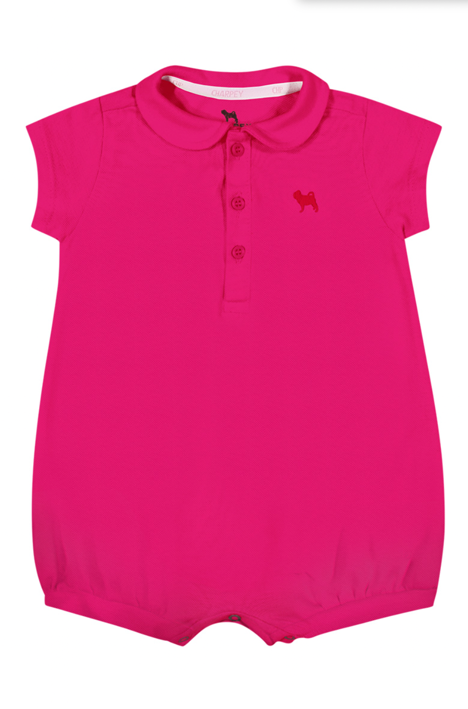 Macaquinho Bebê Piquet Pink - Charpey
