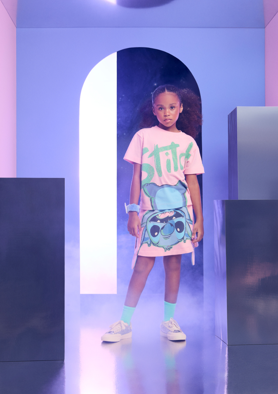Conjunto Infantil Stitch Blossom - Animê