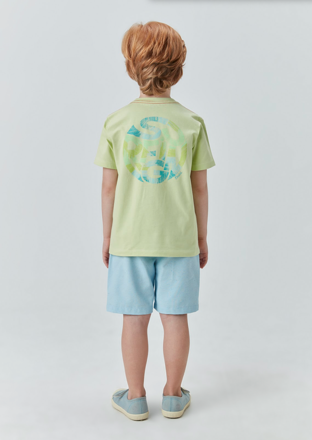 Conjunto Infantil Camiseta de Algodão e Bermuda de Sarja Ecológica - Beabá