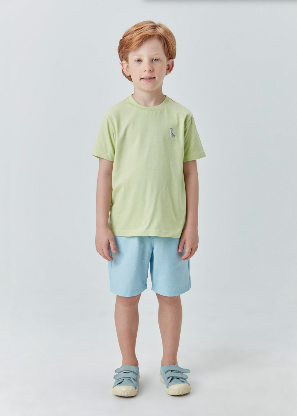 Conjunto Infantil Camiseta de Algodão e Bermuda de Sarja Ecológica - Beabá