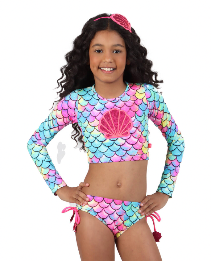 Biquíni Infantil Cropped ML Jessica Mermaid - Siri Kids