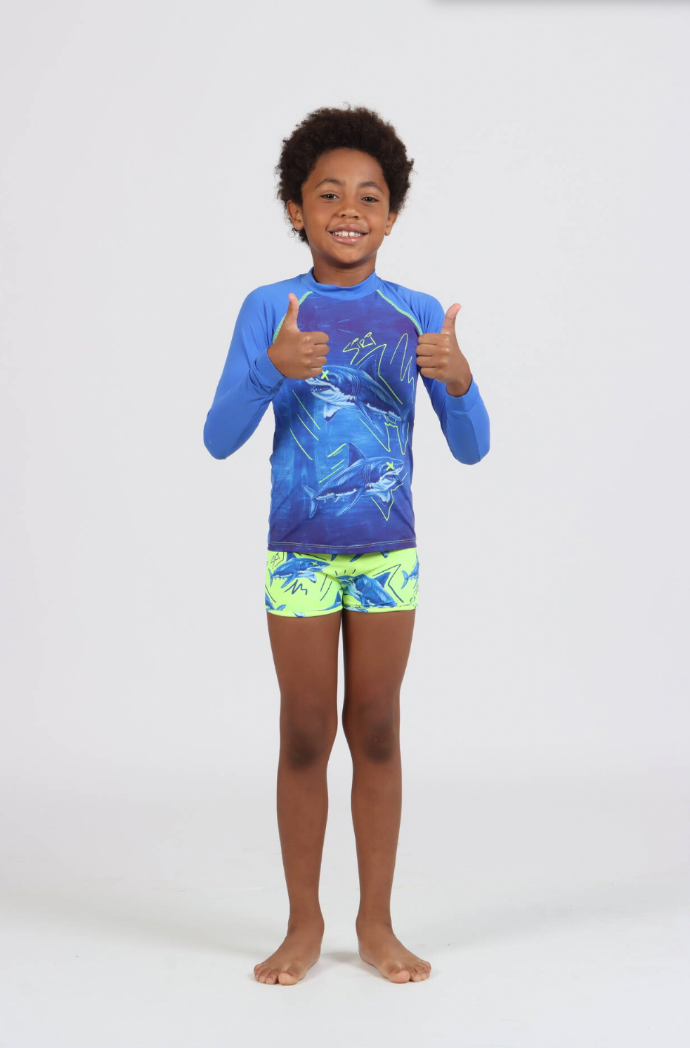 Conjunto Infantil Blusa Proteção UV e Sunga Pedro Shark Line - Siri Kids