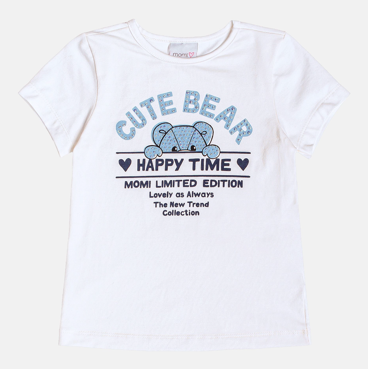 Conjunto Infantil Cute Bear Blusa MC e Shorts - Momi