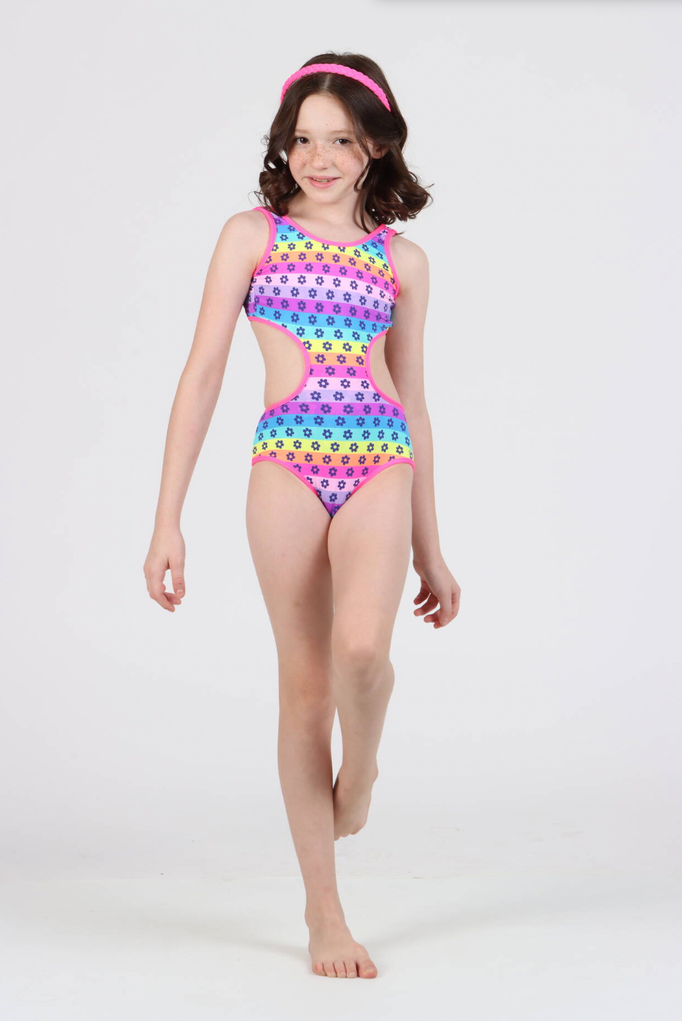 Maiô Infantil Carol Dupla Face Jardim Colorido - Siri Kids
