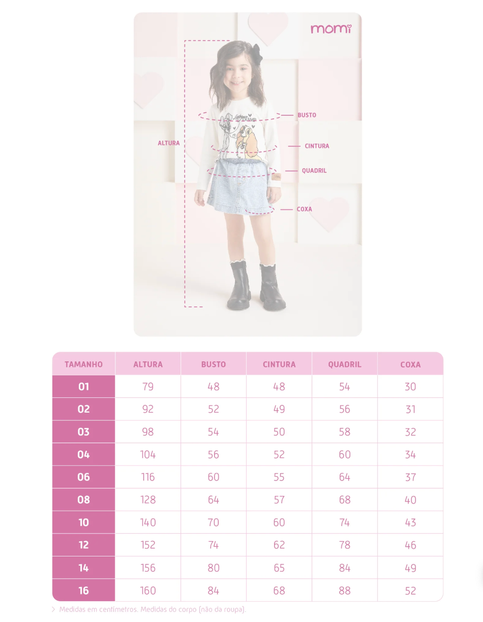 Conjunto Infantil Blusa Daisy e Saia Estampa Disney - Momi