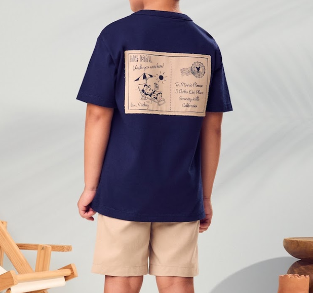 Conjunto Infantil T-Shirt Mickey Mouse Califórnia e Bermuda Sarja Mickey - Youccie