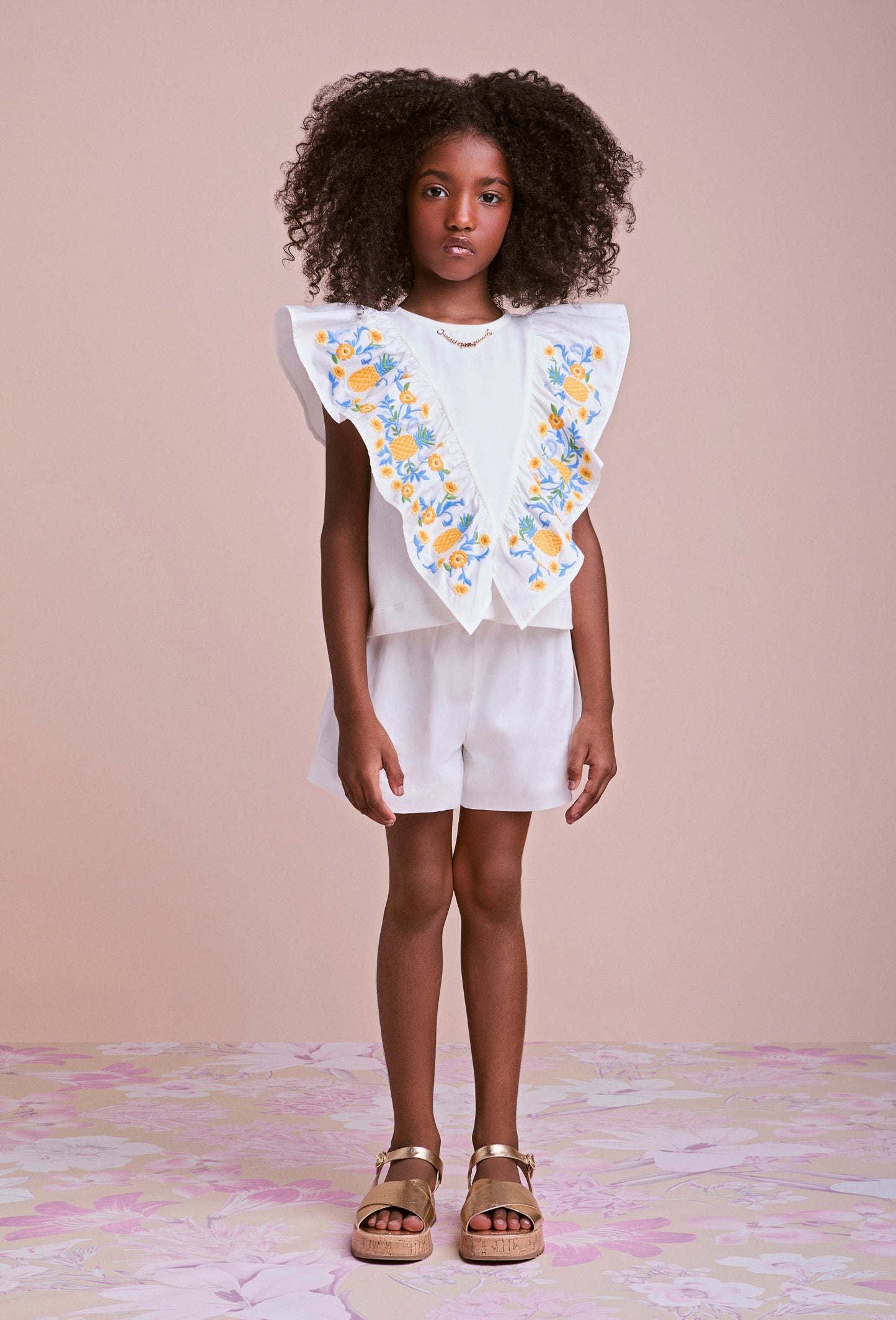 Conjunto Infantil Conceito Abacaxi Blusa e Shorts - Animê