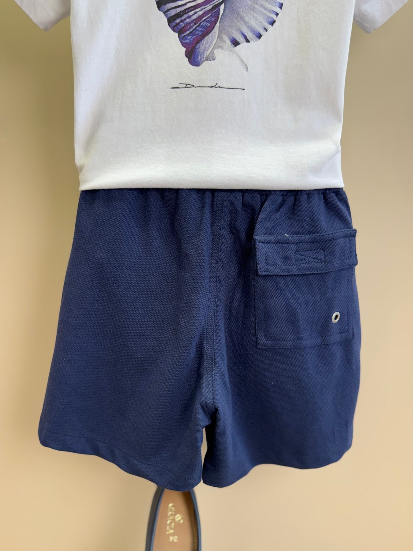 Shorts Infantil Piquet Cordão Marinho - Dudes