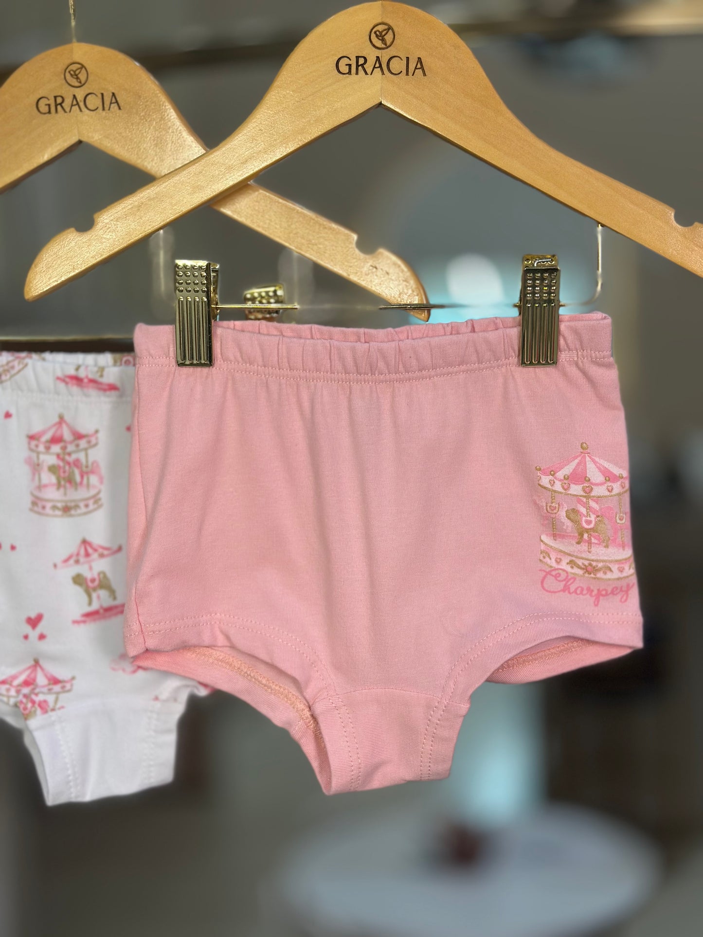 Kit Calcinhas Infantis Rosa e Princess - Charpey