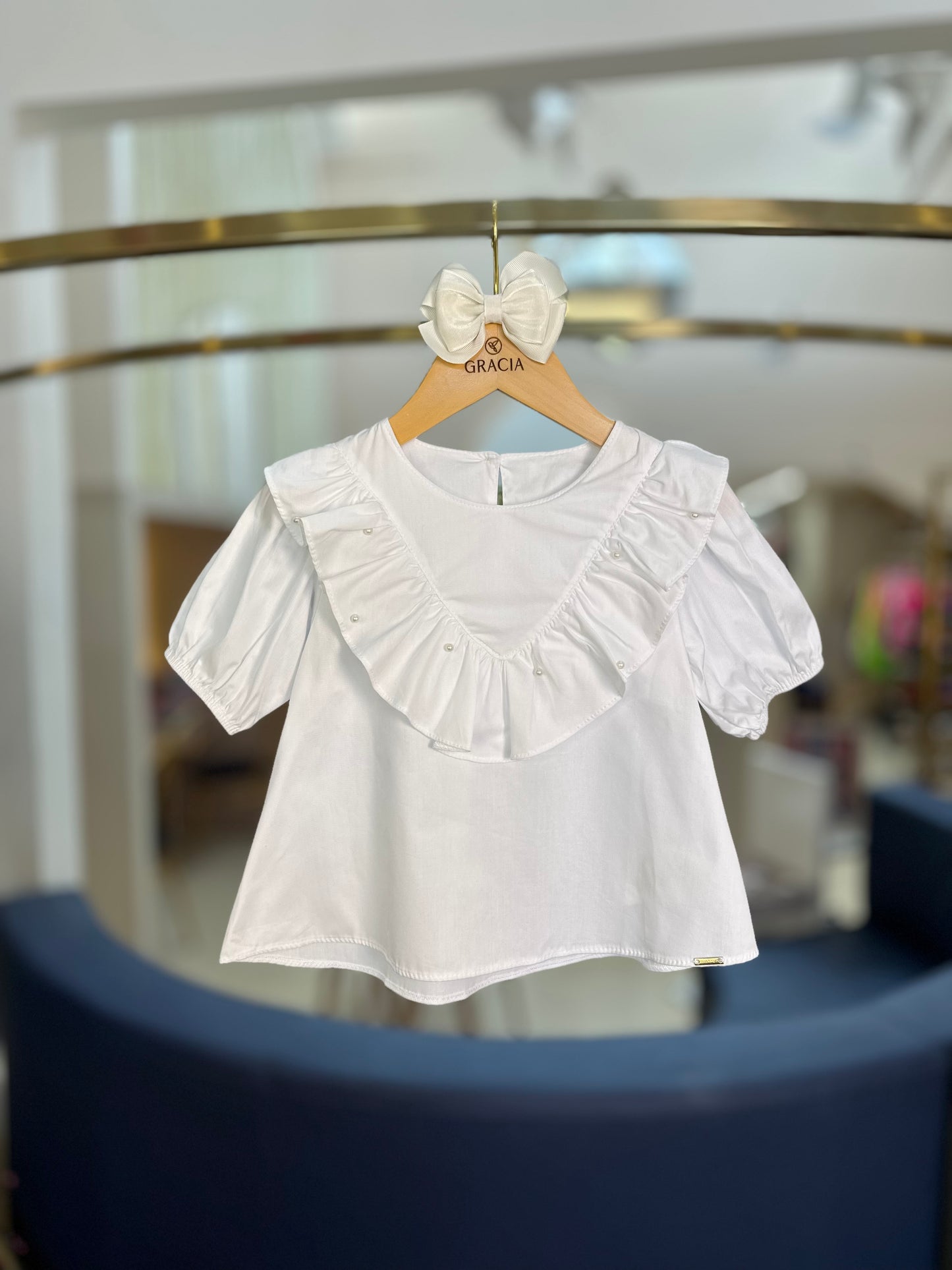 Bata Infantil em Tricoline Off White - Charpey
