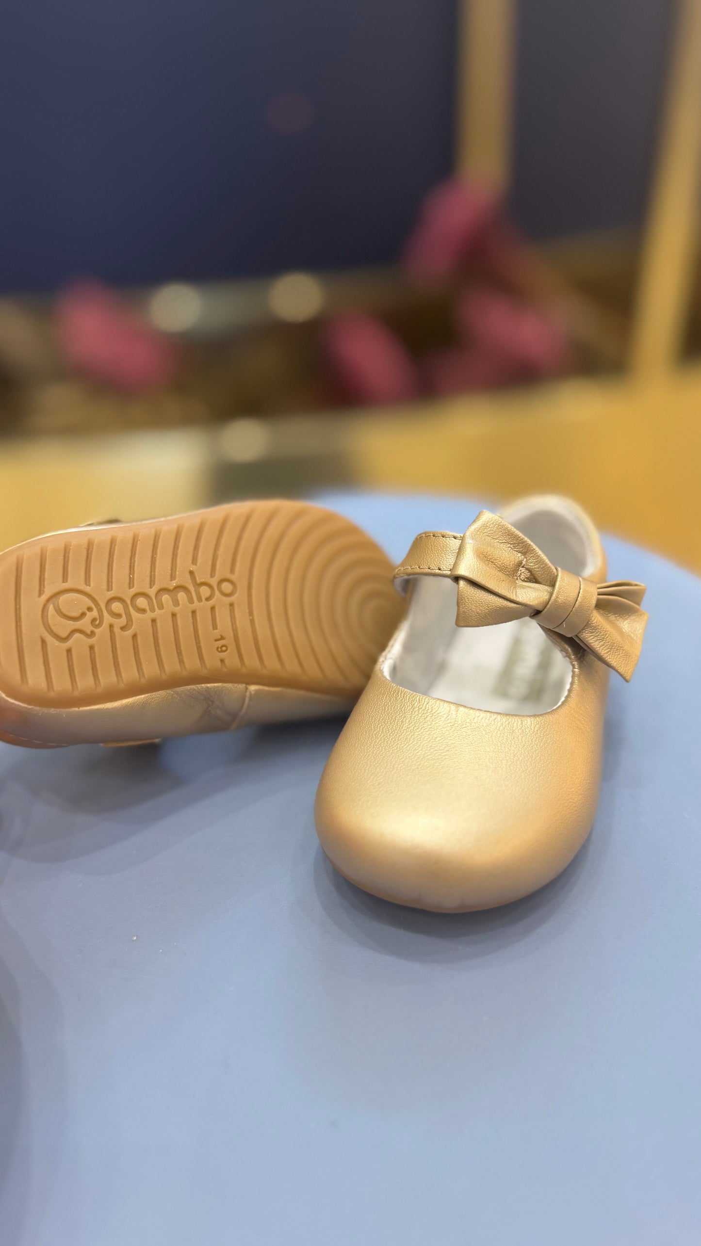 Sapatilha Bebê Clássica Glitter Champagne - Gambo