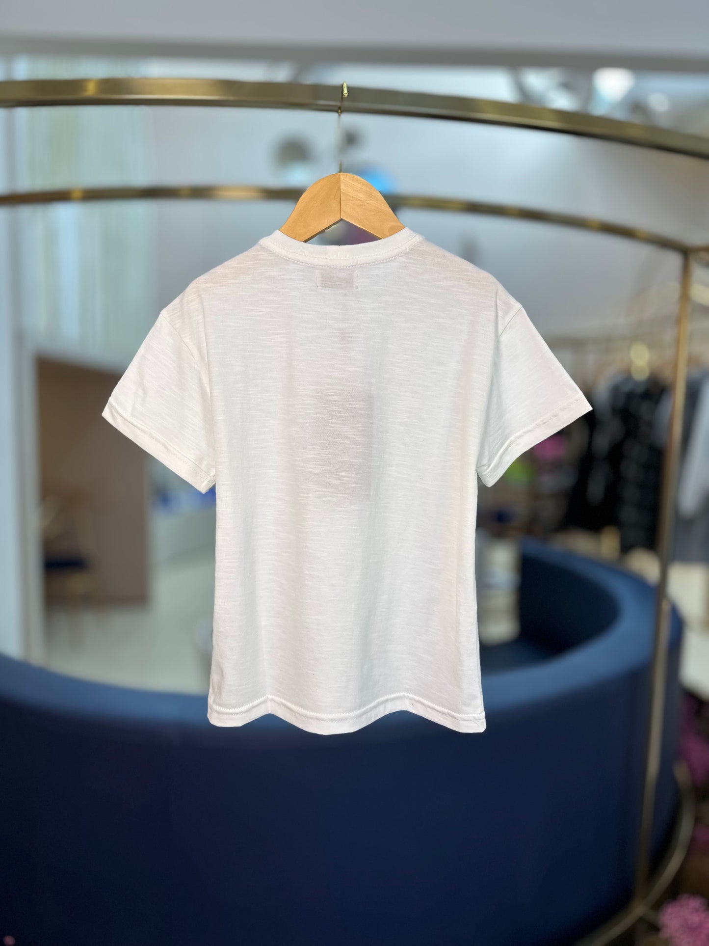 Camiseta Infantil Tedy Hoodie Off White - Dame