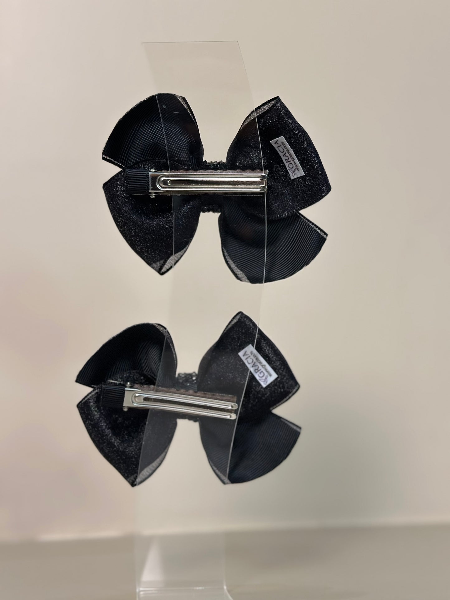 Laço Infantil Special Shine Organza Preto - Gracia