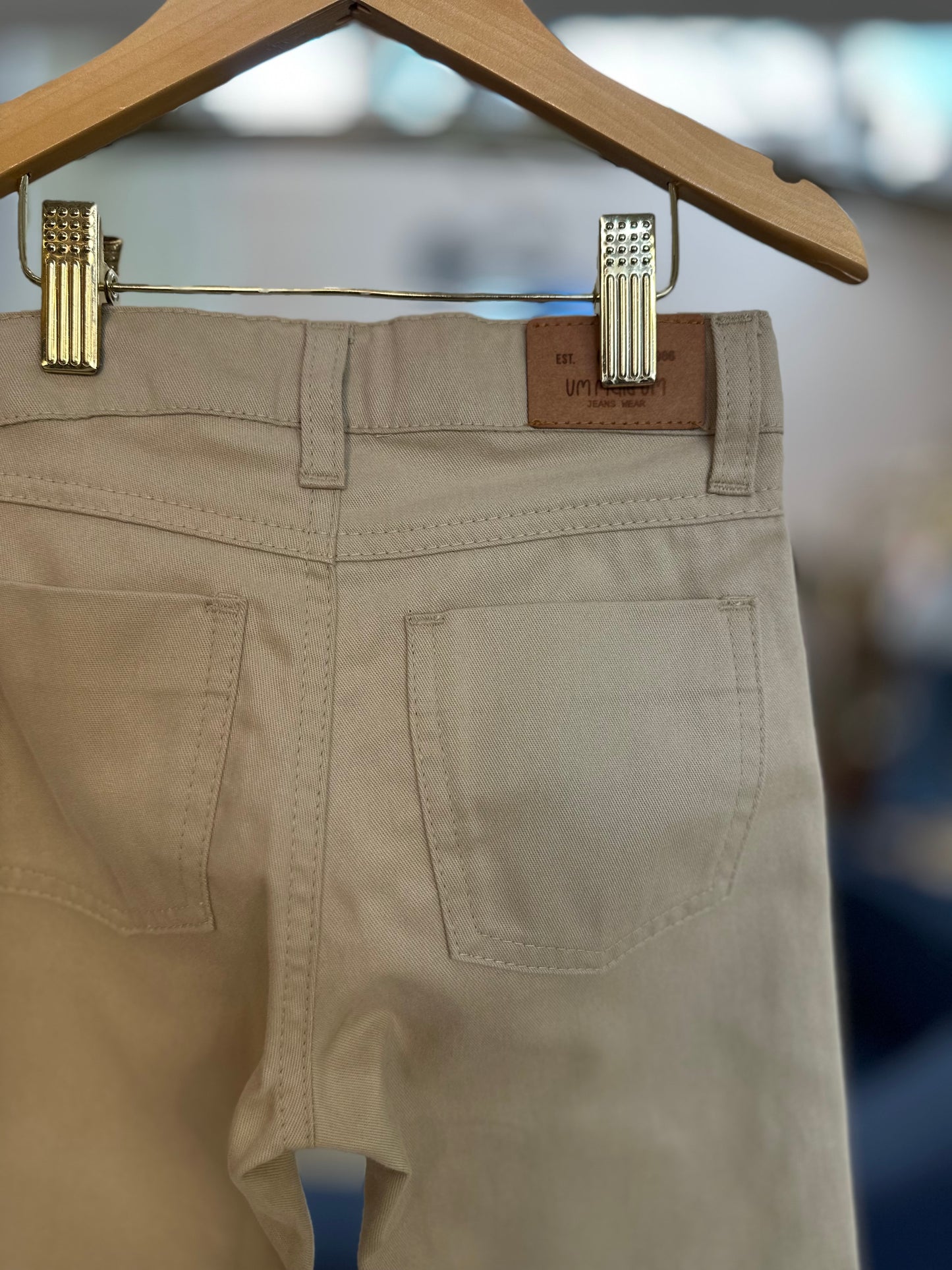 Calça Infantil Social Sarja Bege - Um Mais Um