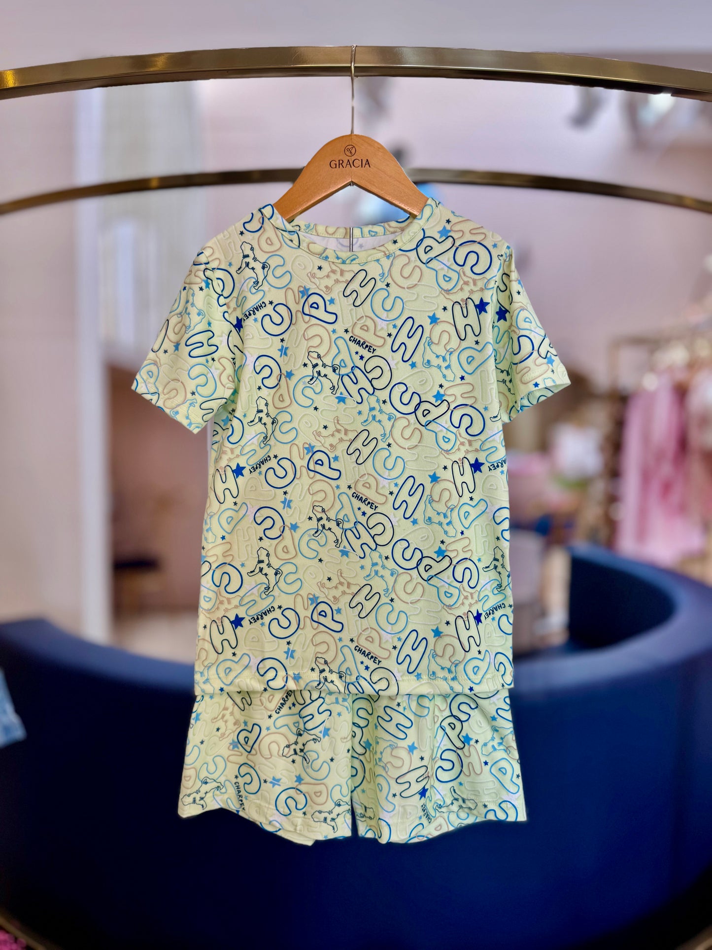 Pijama Infantil Blusa e Shorts Suede Verde - Charpey