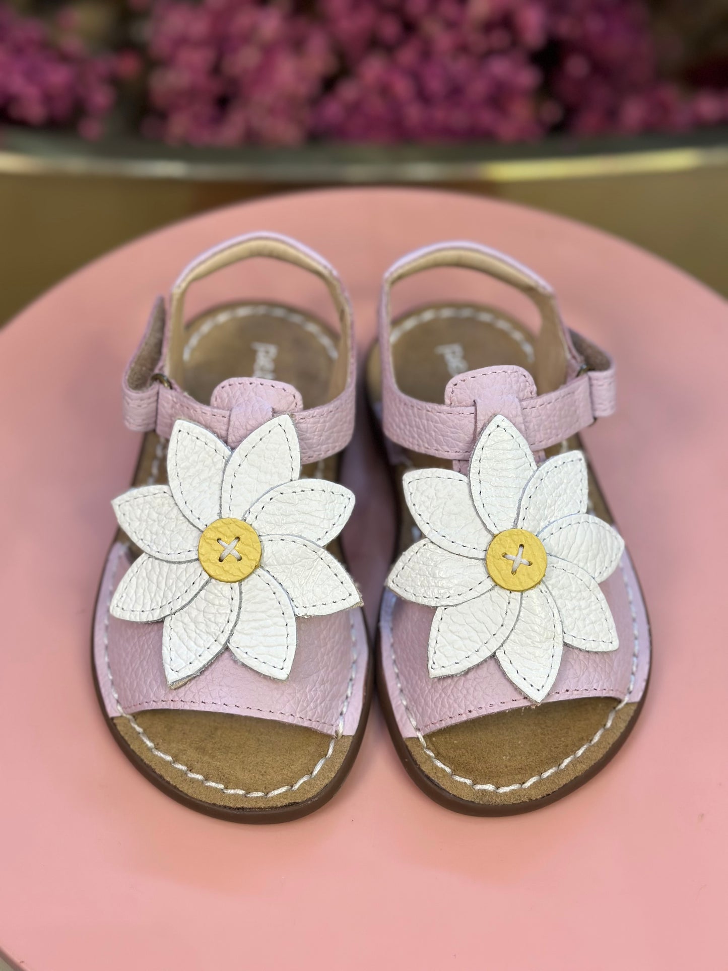 Sandália Infantil Carrossel Lilac/Flor Margarida - Petit Cheval