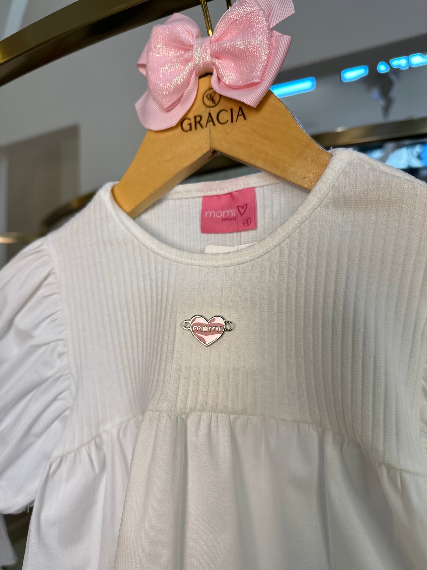 Blusa Infantil Mangas Balonê Off - Momi