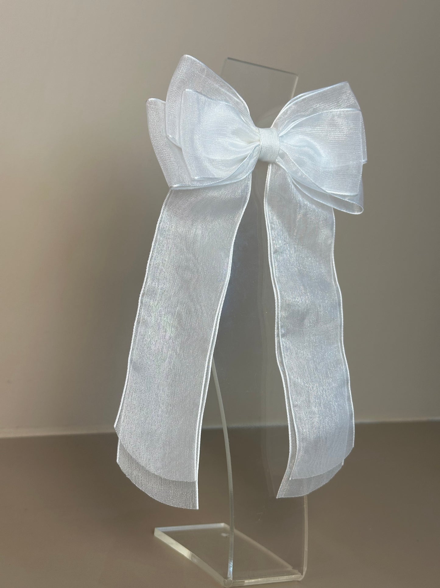 Laço Infantil Special Alongado All Organza Off White - Gracia