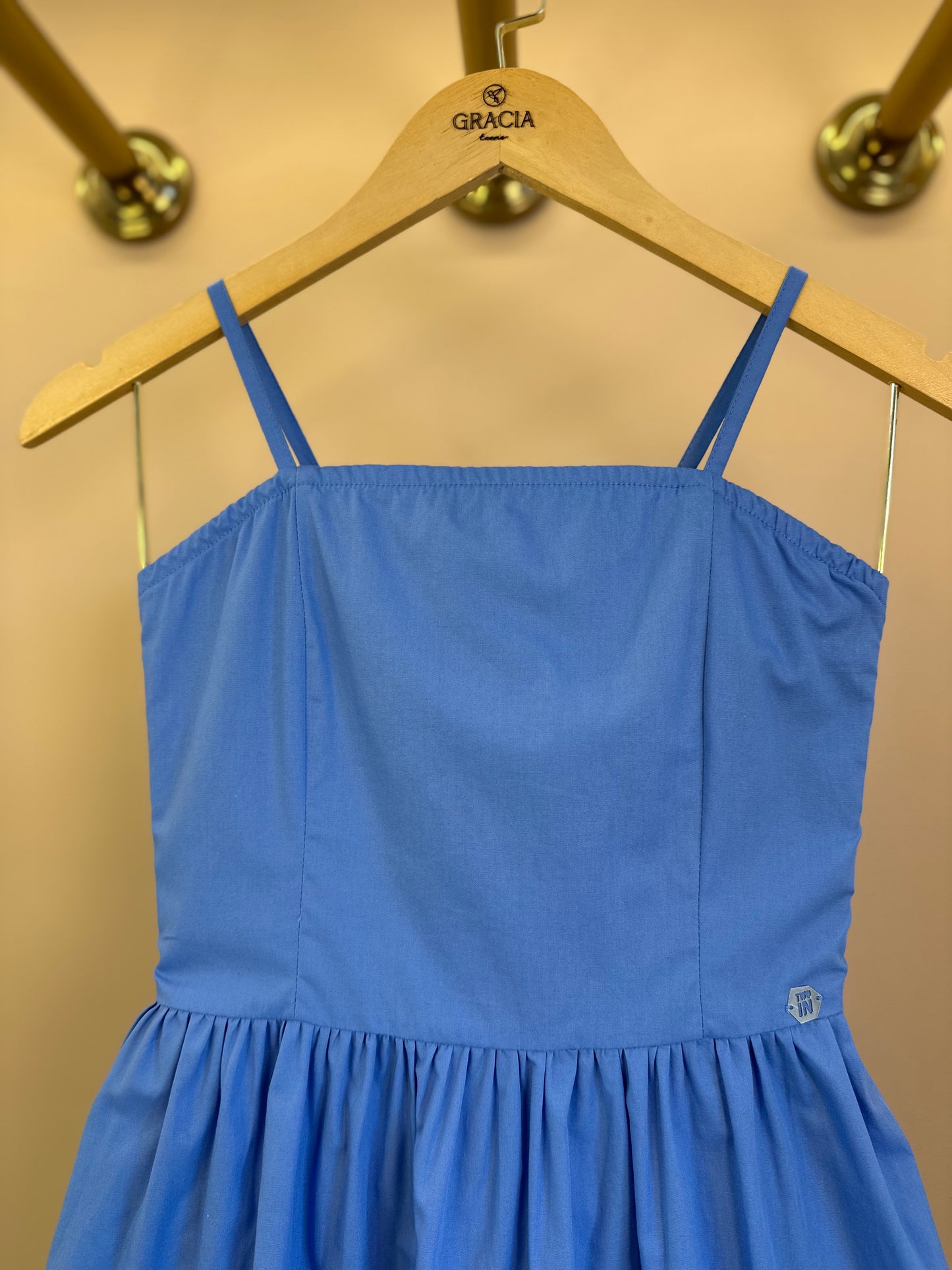 Vestido Teen Laço Costas Blue - Two In
