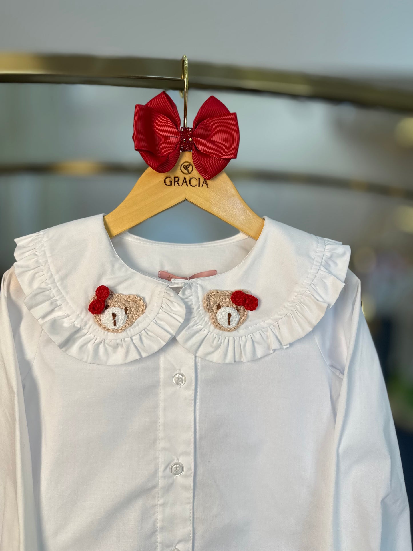 Camisa Infantil Babadinhos Ursas Crochê - Pituchinhus