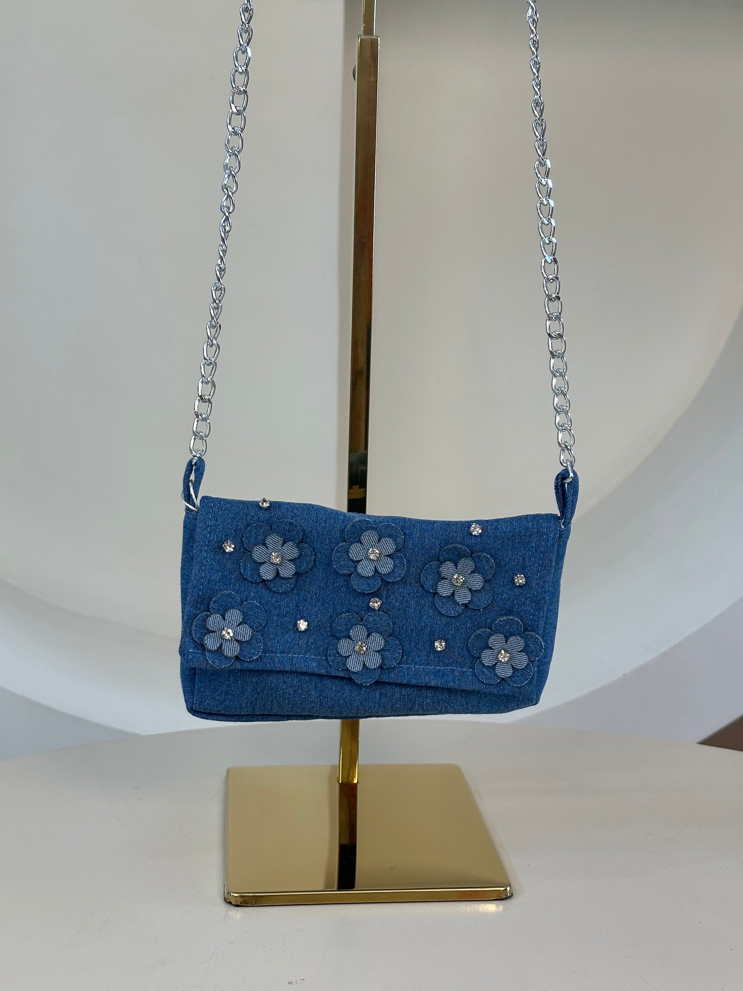 Bolsa Infantil Jeans & Flores - Gabriela Aquarela