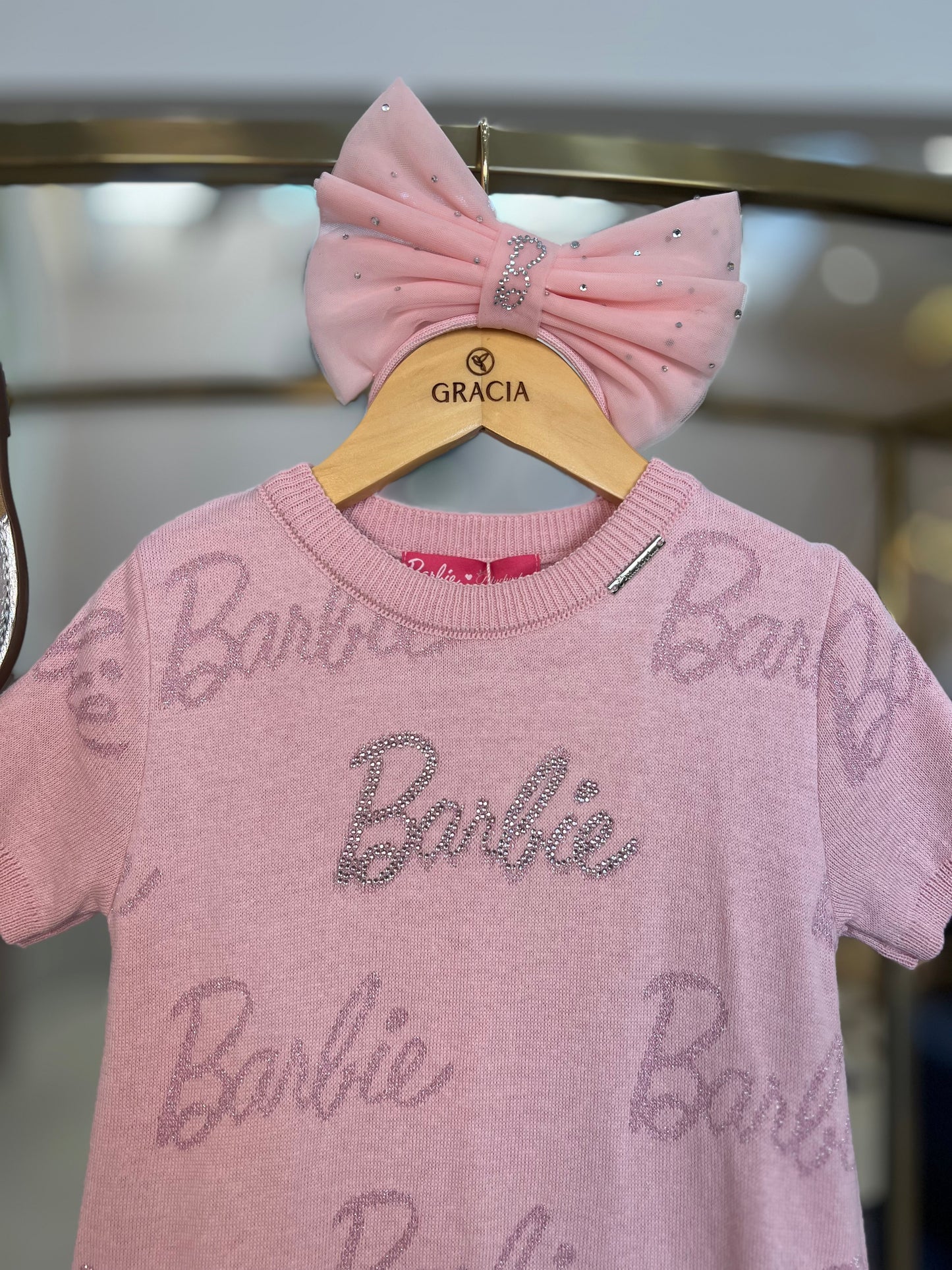 Vestido Tricot Jacquard Frufru - Barbie by Pituchinhus