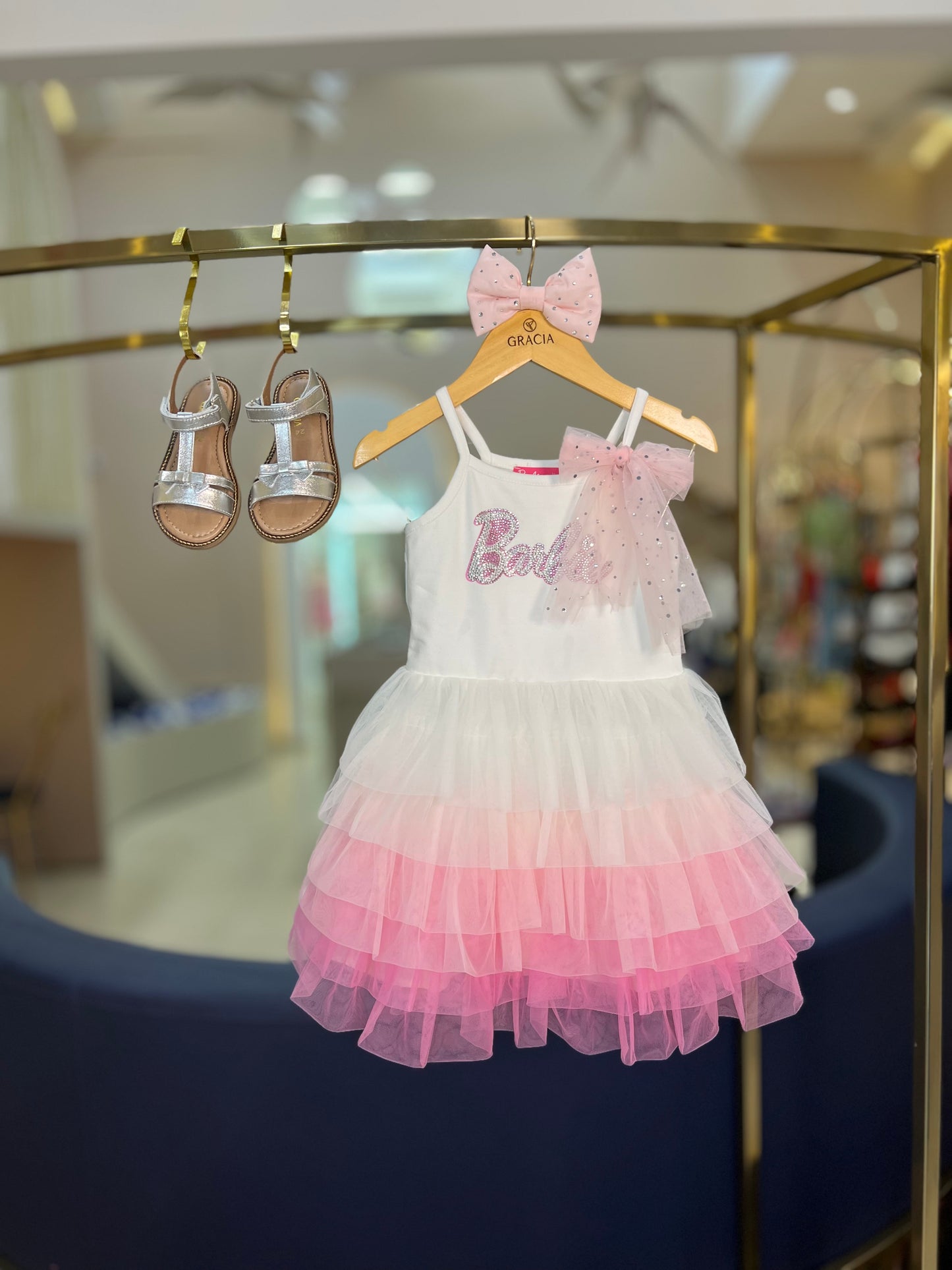 Vestido Festa Babados Tule - Barbie by Pituchinhus