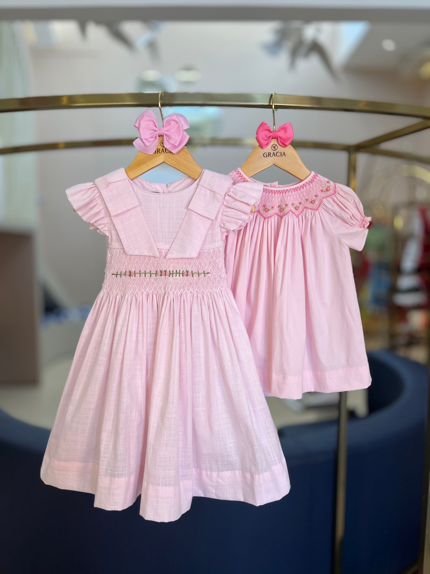 Vestido Infantil Clássico Algodão Olívia Rosa - Gracia