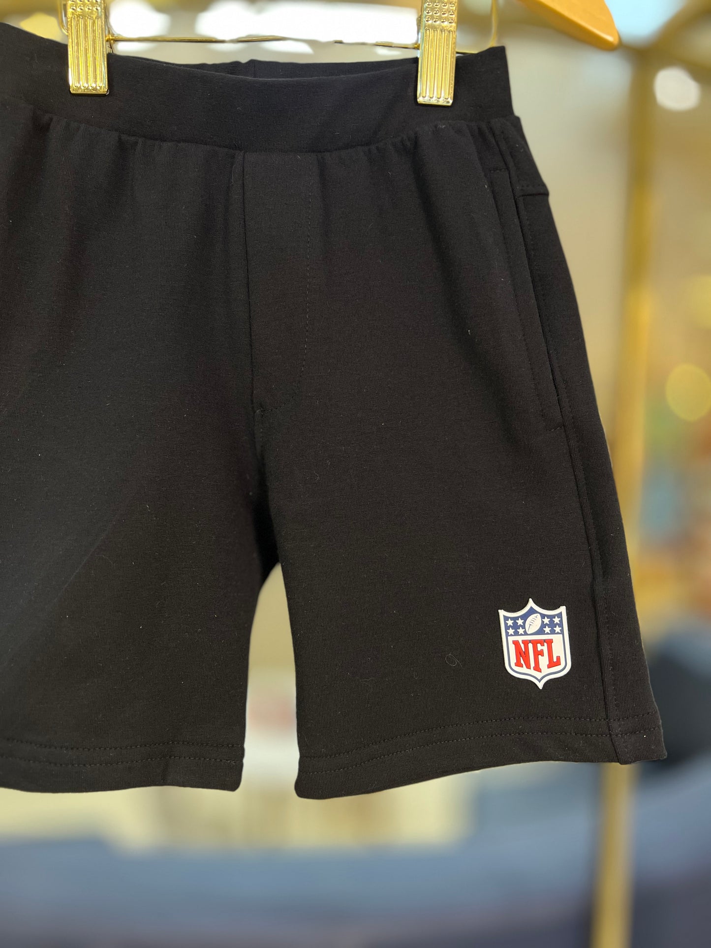 Bermuda Infantil Futebol NFL Preta - Dame