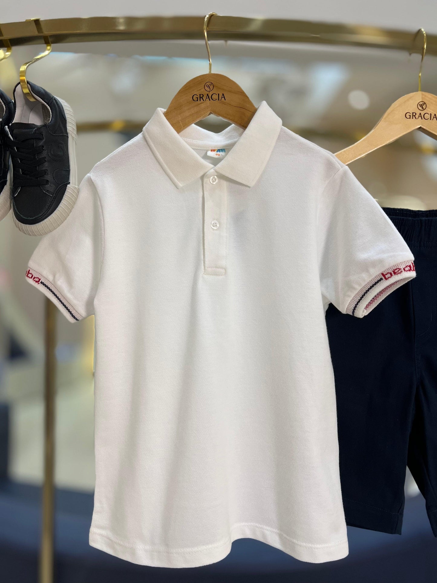 Conjunto polo e bermuda de sarja Beabá - Gracia