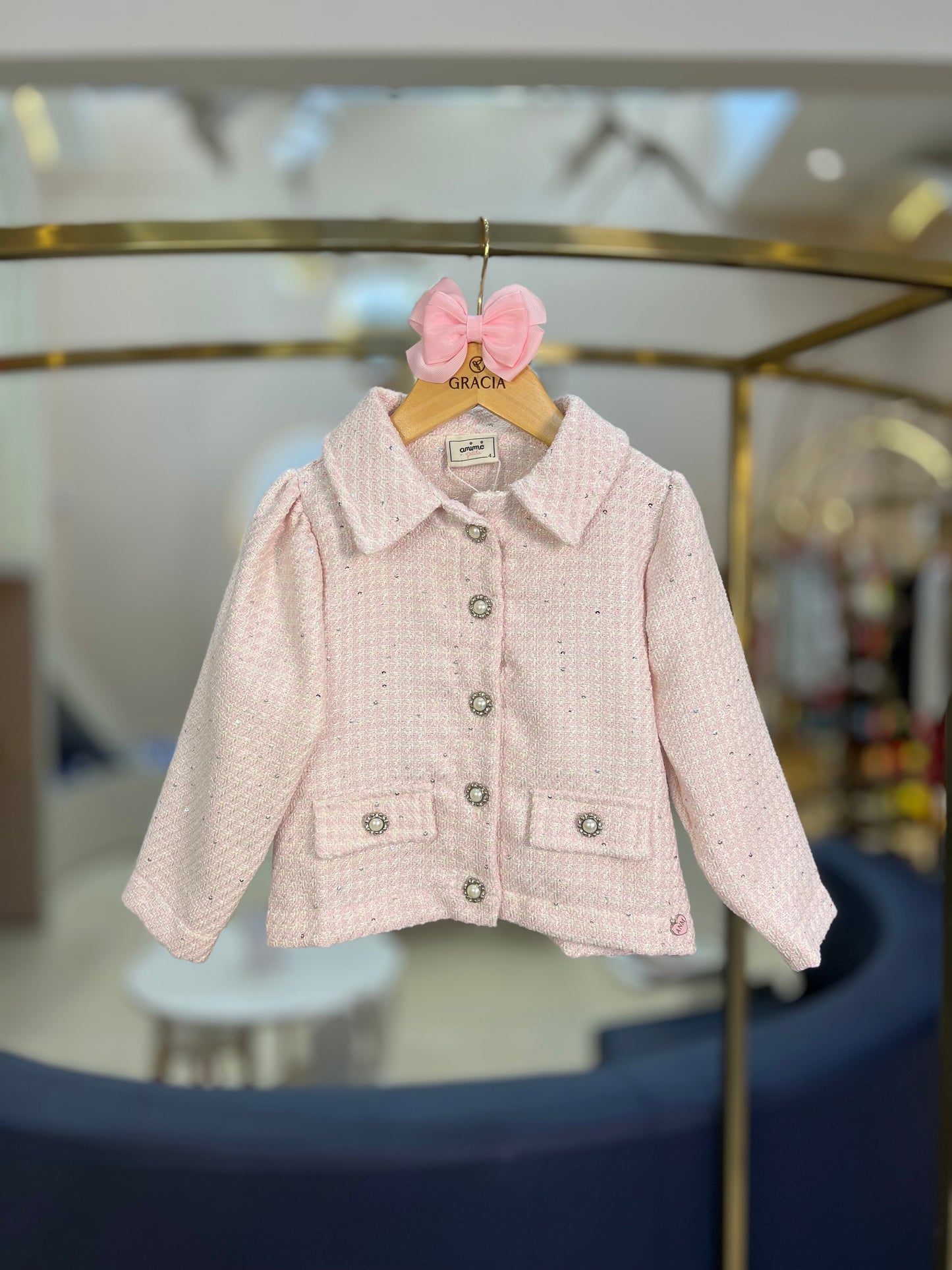 Casaco Infantil Conceito Tweed Quartzo - Animê