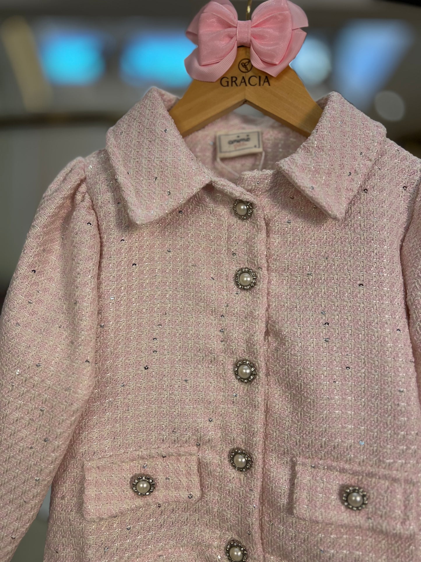 Casaco Infantil Conceito Tweed Quartzo - Animê