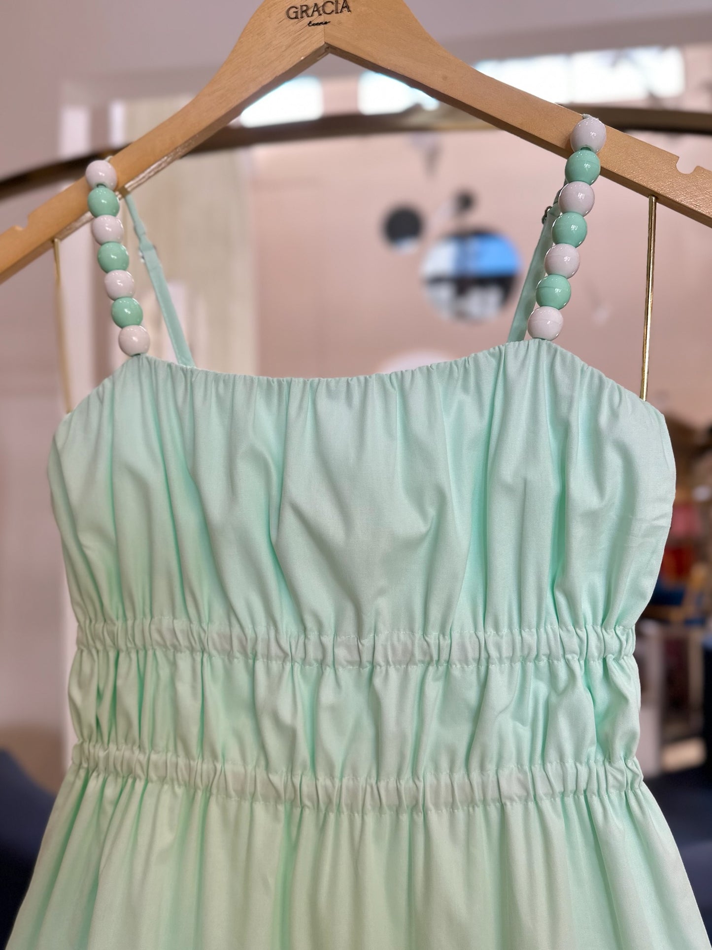 Vestido Teen Alças Bolinhas Bicolor - Two In