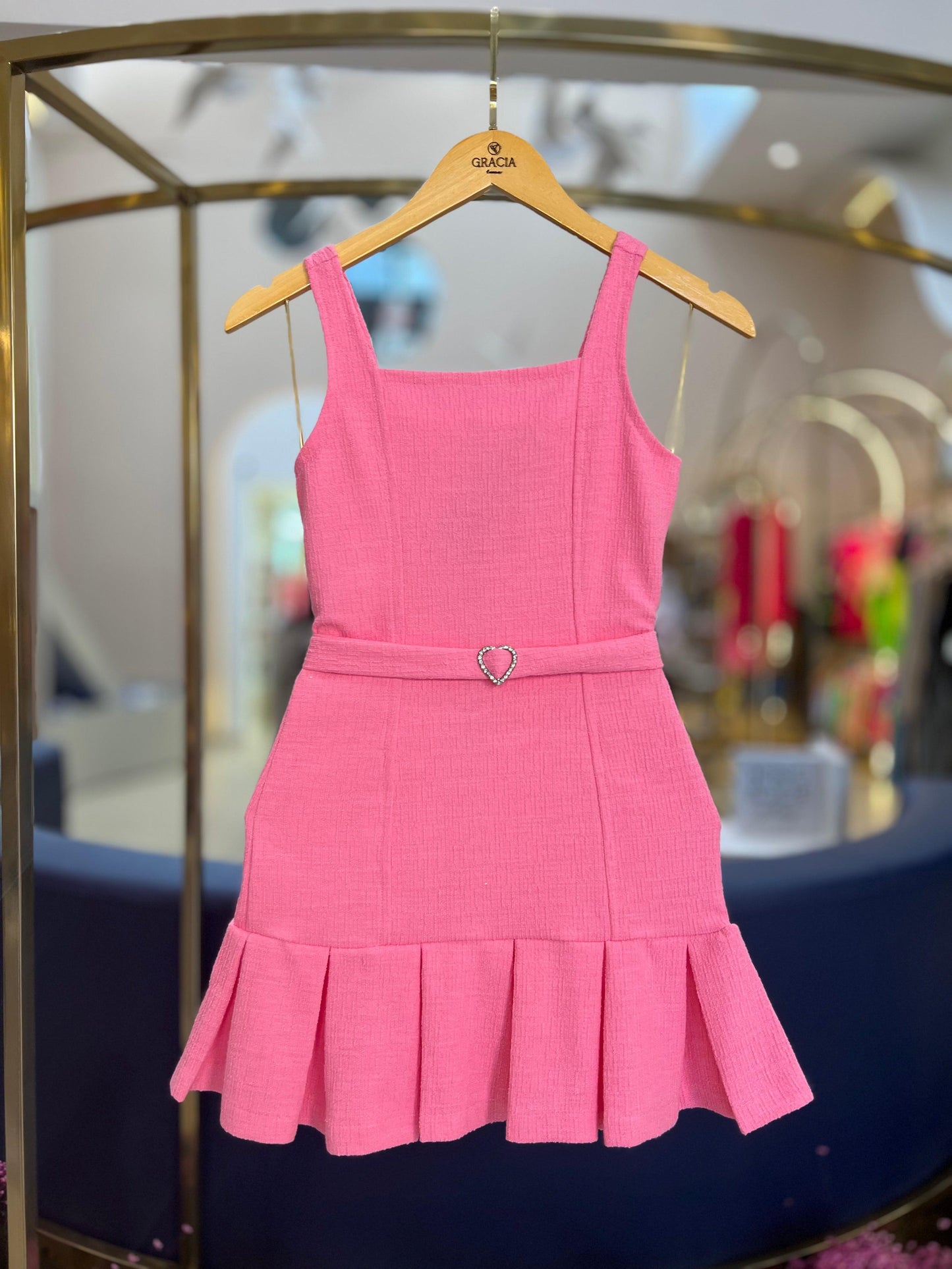 Vestido Tweed Chiclete - Two In - Gracia