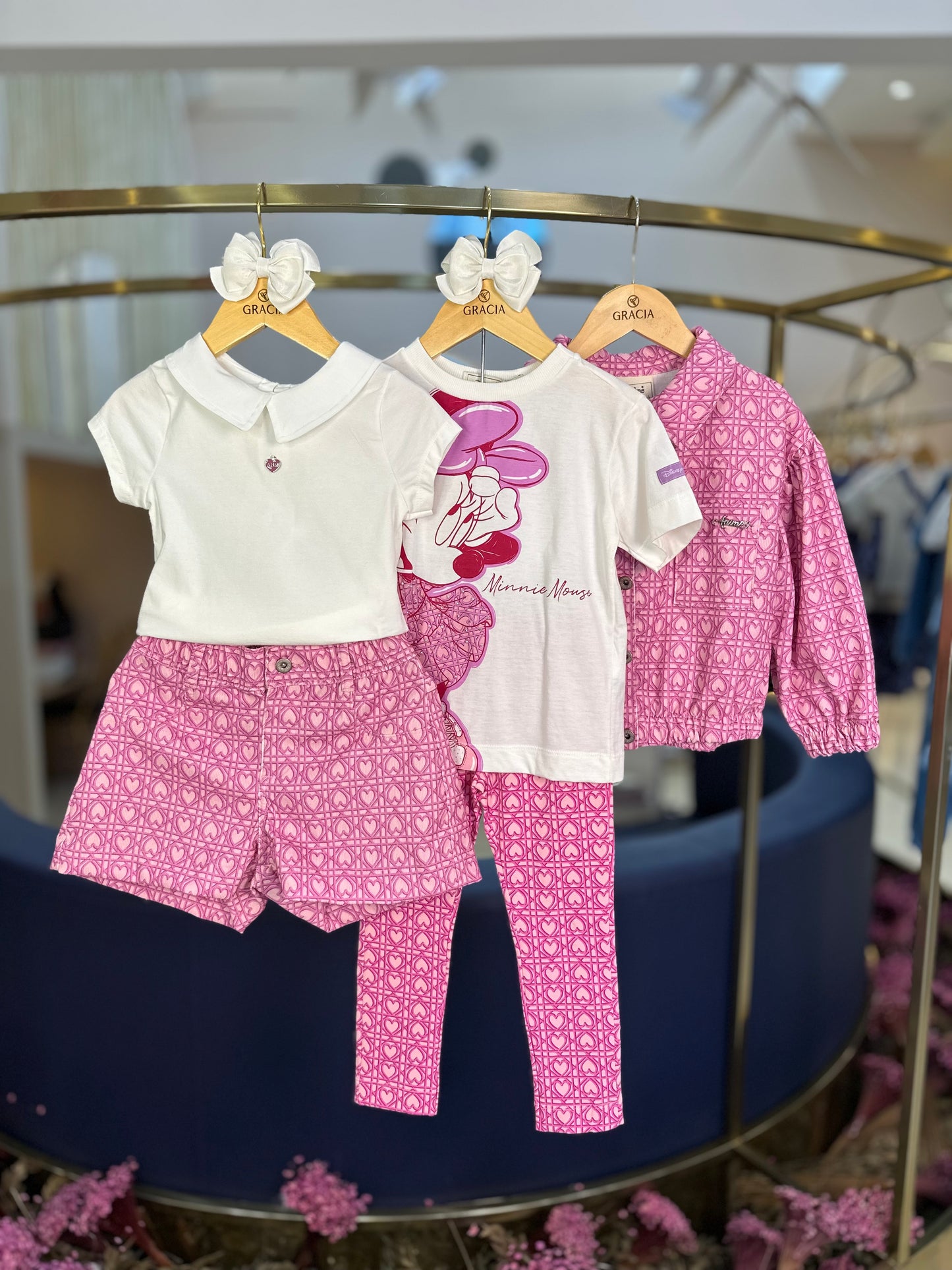 Conjunto Infantil Blusa e Bermuda Corações Trancados - Animê