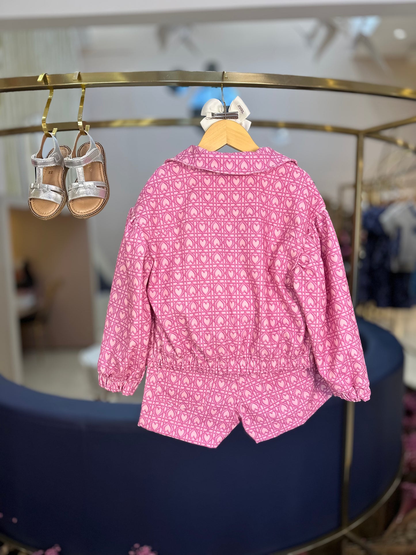 Conjunto Infantil Blusa e Bermuda Corações Trancados - Animê