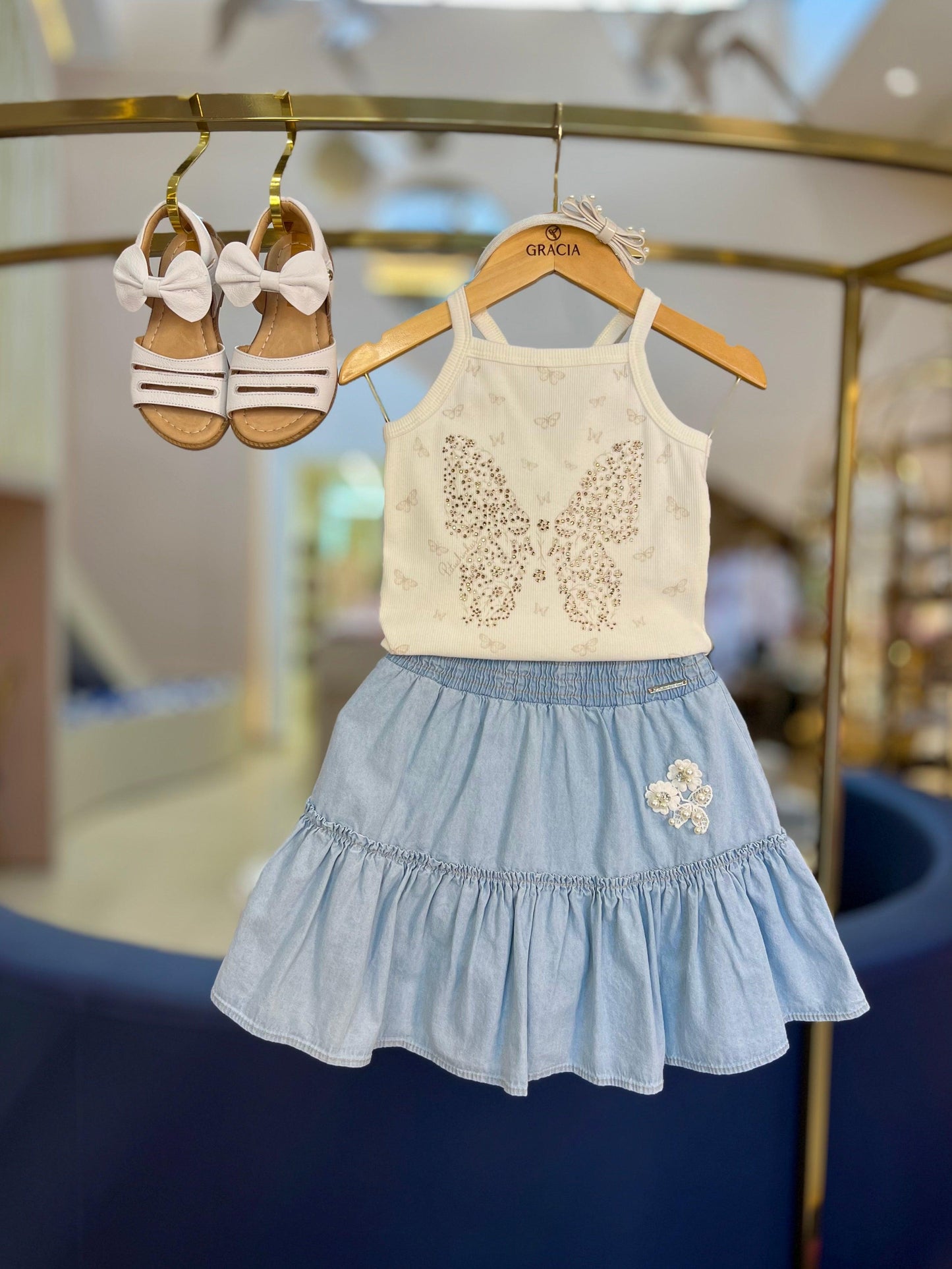 Blusa Borboleta Cristal Couture - Pituchinhus - Gracia