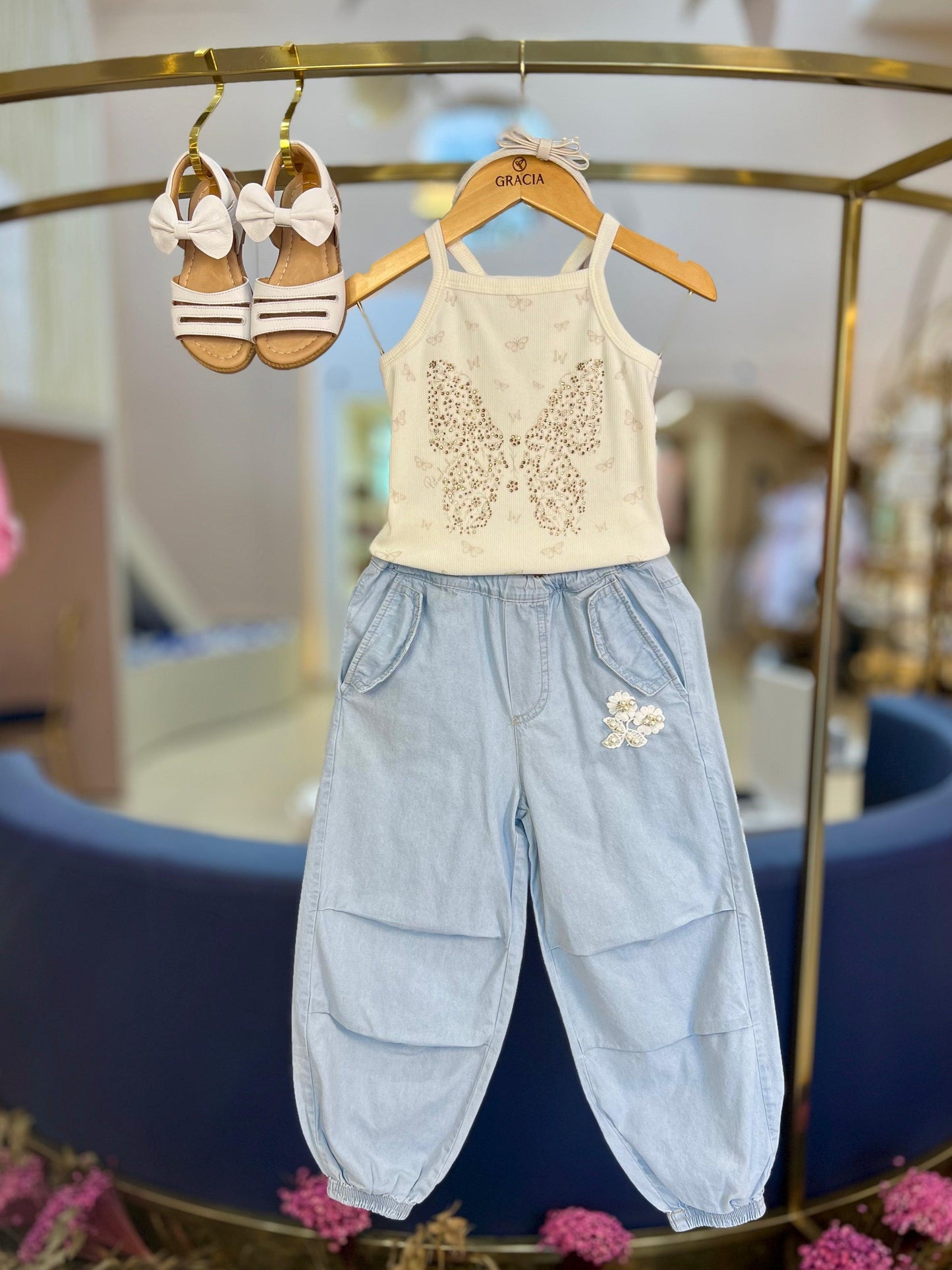 Blusa Borboleta Cristal Couture - Pituchinhus - Gracia