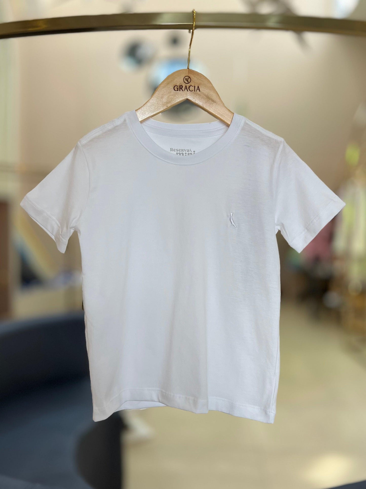 Camiseta Pima Branco Reserva Mini - Gracia