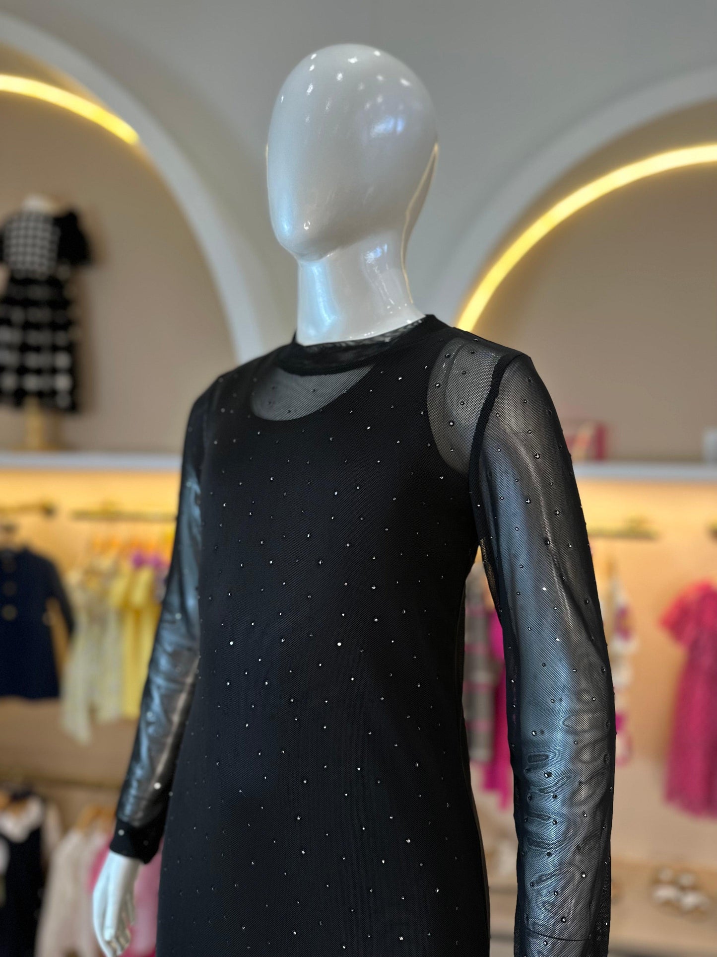 Vestido Tule Cristais Perfumaria - Gracia