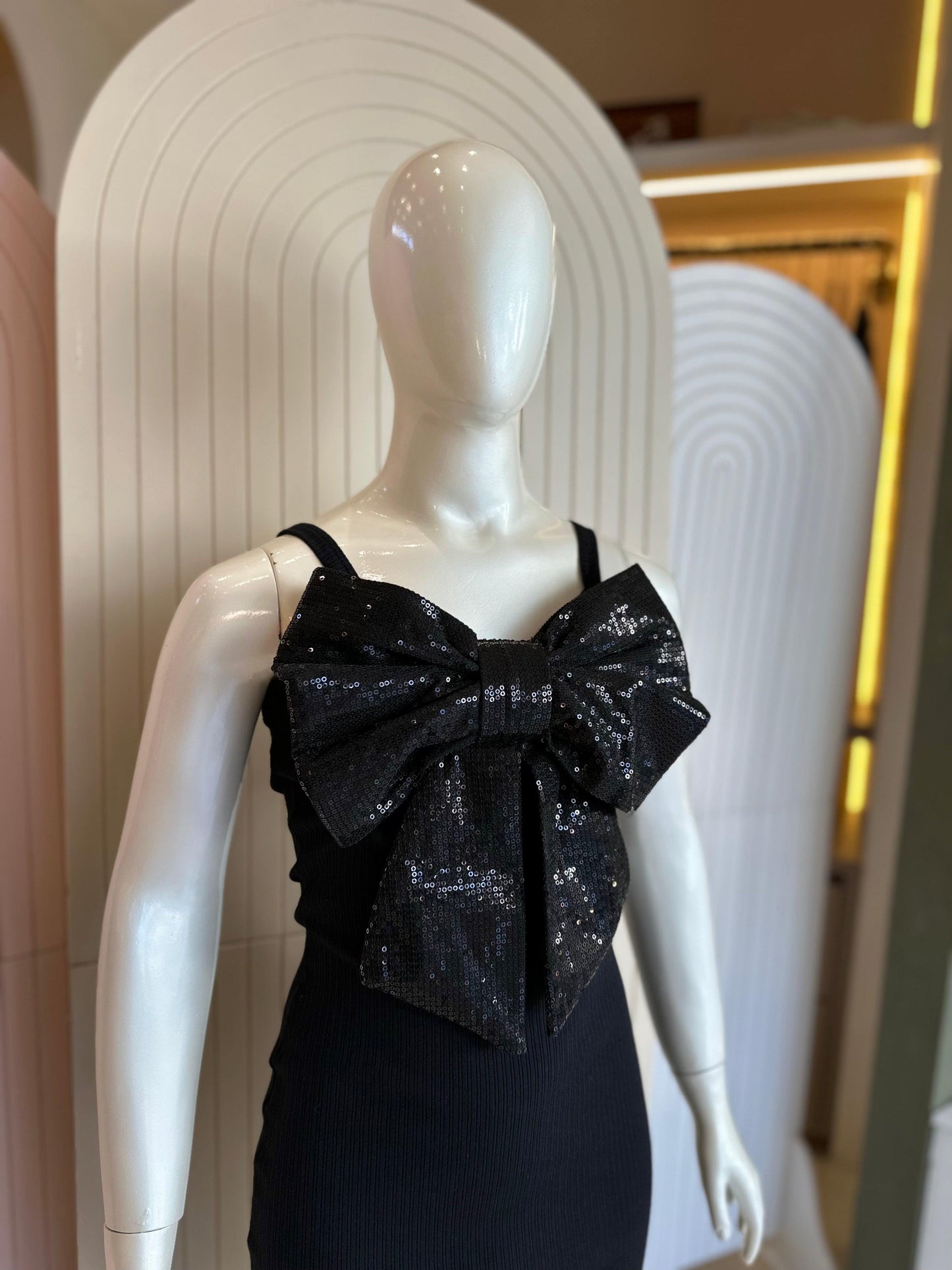 Vestido Laço em Paetê Two In - Gracia