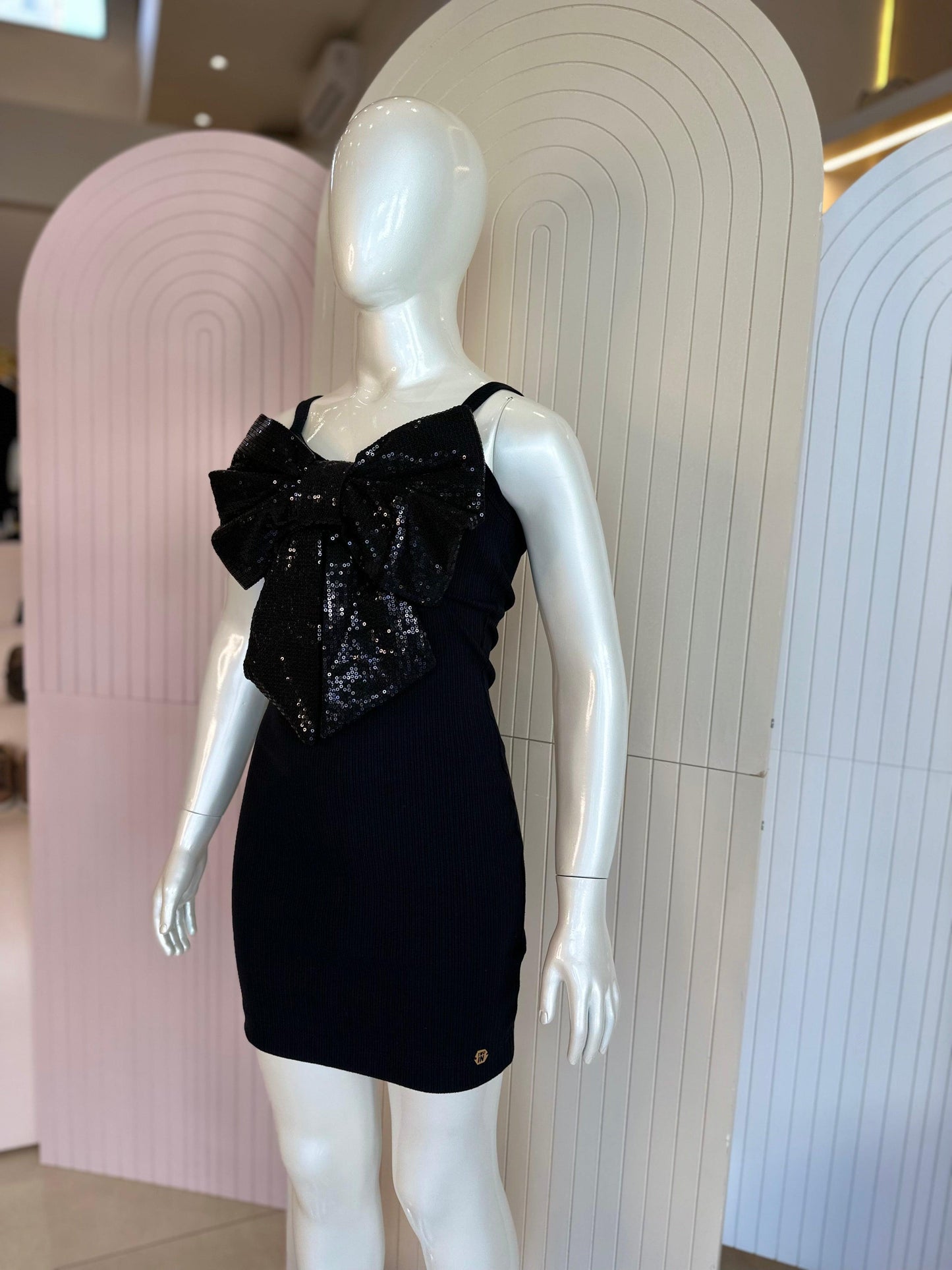 Vestido Laço em Paetê Two In - Gracia