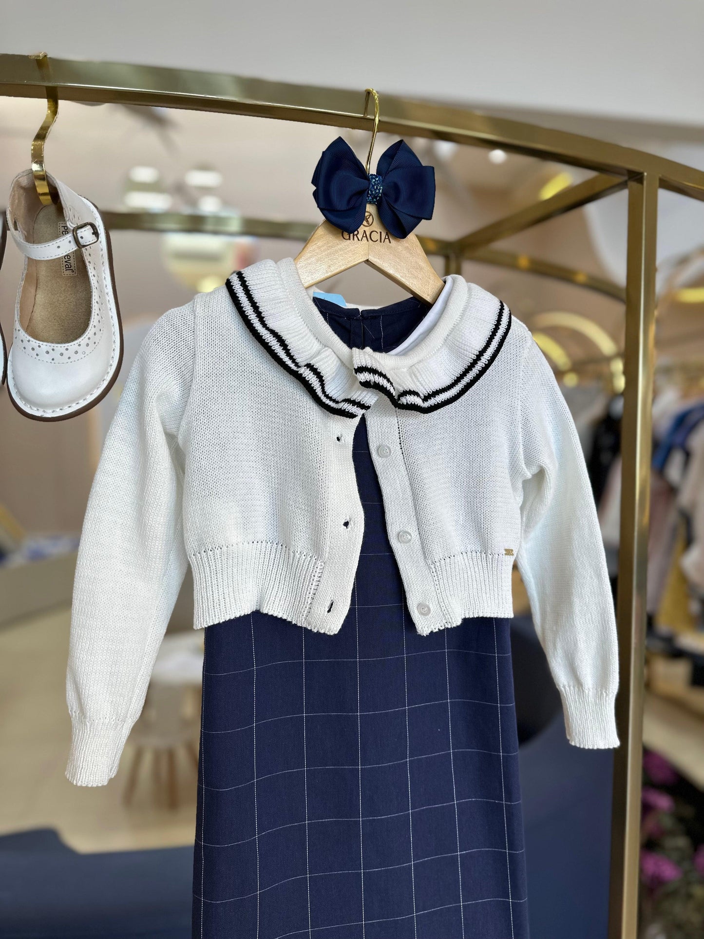 Casaco de Tricot com Babado Beabá - Gracia