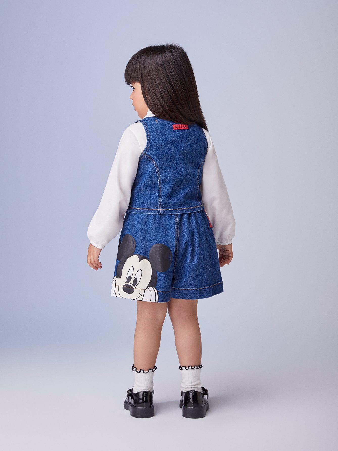 Colete Jeans Mickey e Minnie Animê - Gracia