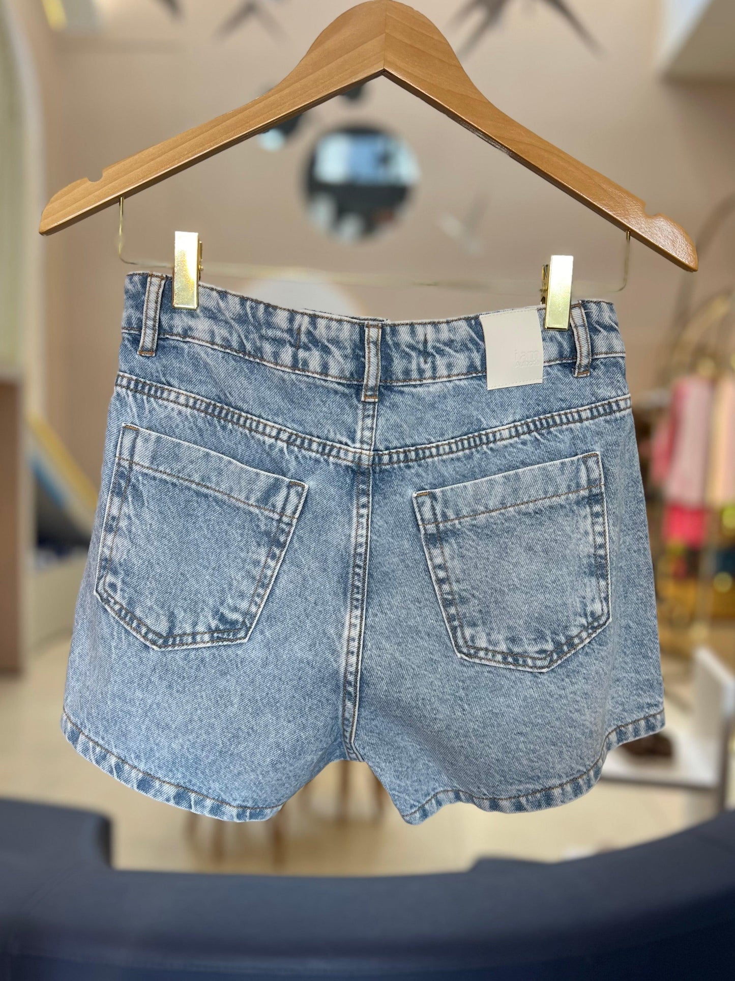 Shorts-saia jeans com pregas I Am - Gracia