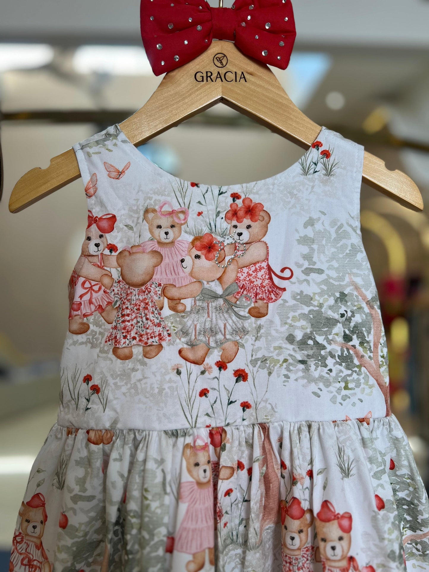 Vestido Estampado Árvore Laço Pituchinhus - Gracia