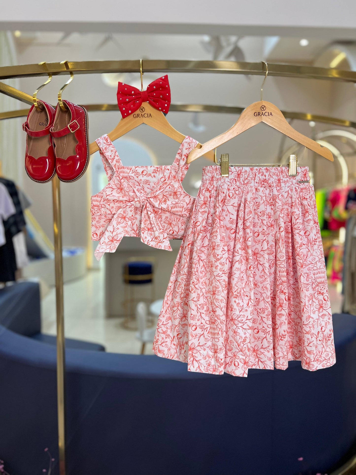 Saia-shorts Midi Toil de Jour Pituchinhus - Gracia